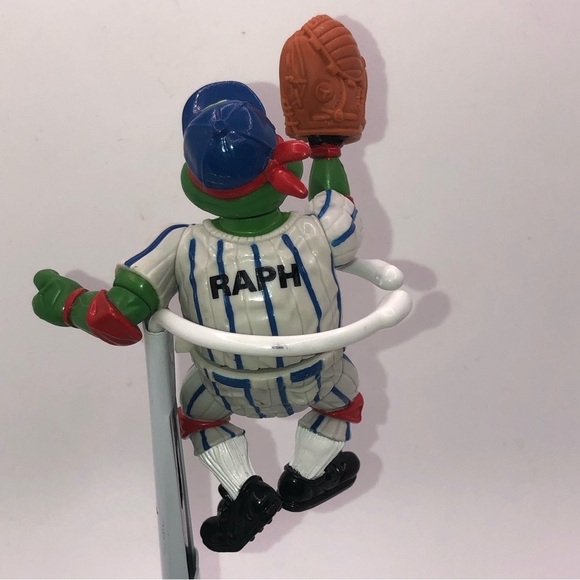 90S TMNT Grand Slammin Raph Action Figure 100% Complete w Accessories - Picture 4 of 5